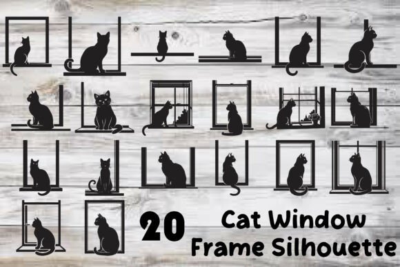 Create Charming Home Decor with Cat Window Frame Silhouettes