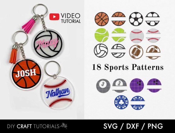 Create Dynamic Sports Keychains with Perfect Circle Patterns