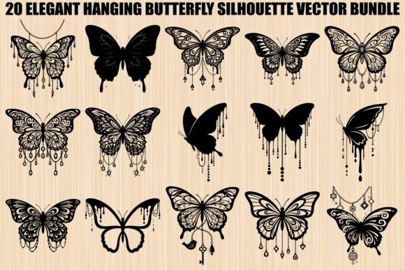 Elegant Butterfly SVG Bundle: A Symphony of Silhouettes
