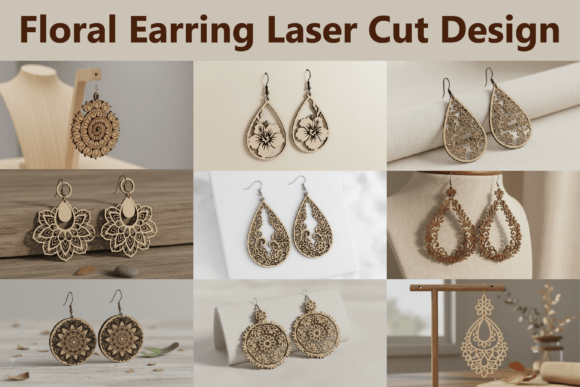 Elegant Floral Earring Set: A Designer's Touch for Every Project