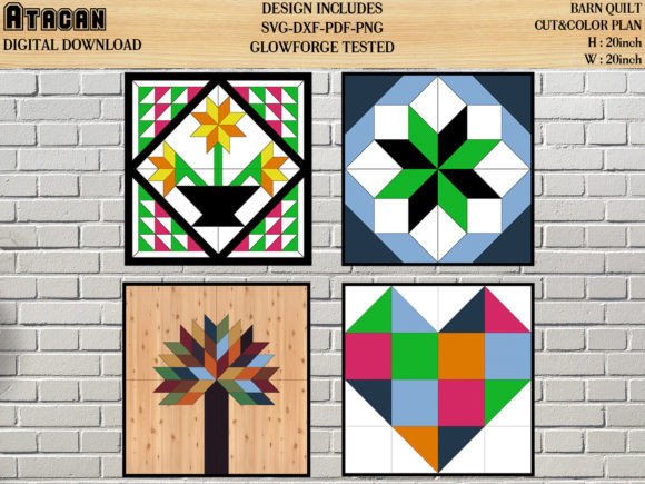 Farmhouse Barn Quilt SVG Laser Cut Files