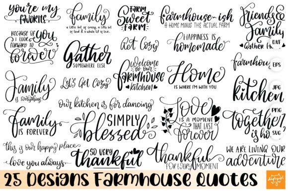 Farmhouse Bundle Farm Family Quotes SVG