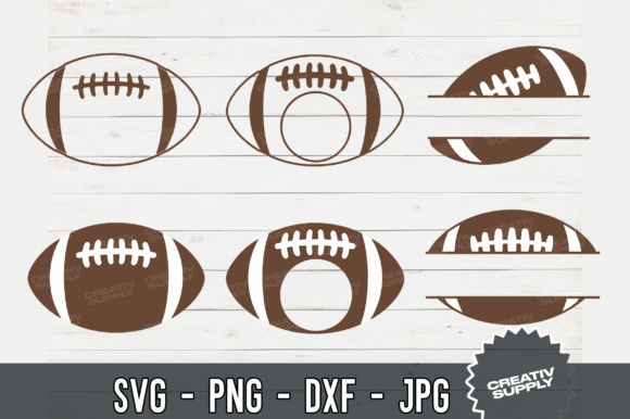 Football Svg Football Frames Split Name