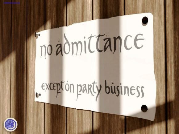 Hobbit No Admittance Sign: A Charming Design Asset