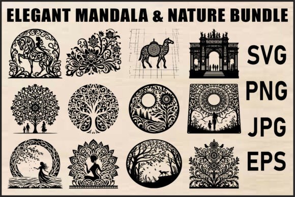 Mandala & Nature SVG Bundle