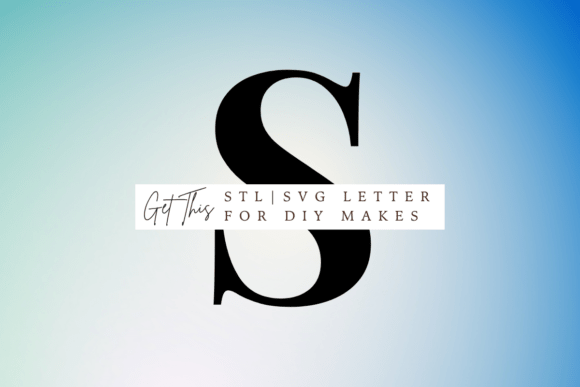 Playfair Display Letter S: Elegant SVG & STL for Makers