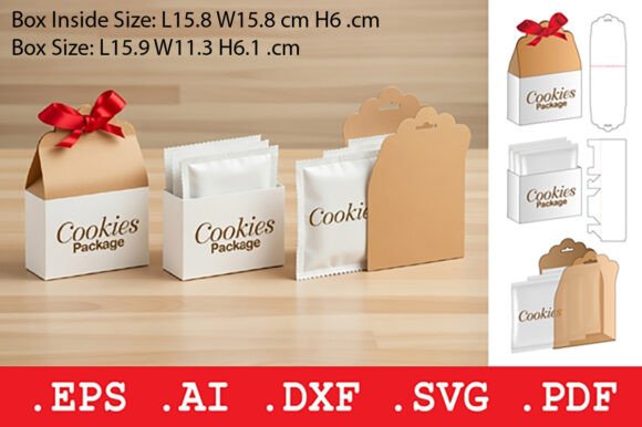 Scalloped Edge Cookie Box with Ribbon Hole
