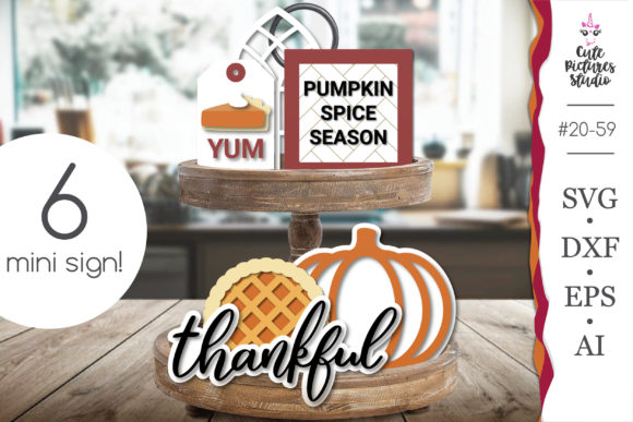 Thanksgiving Tiered Tray Sign SVG Bundle: Effortless Rustic Décor